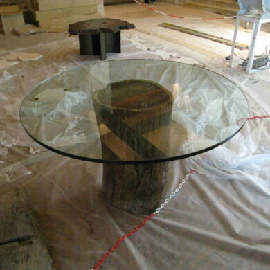 Log - Glass Table